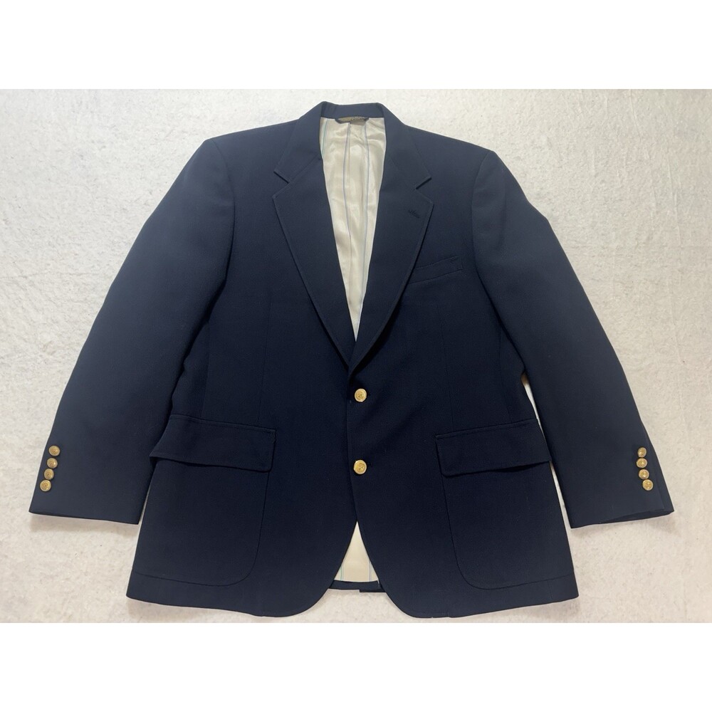 VTG Wimbledon Collection England Navy Gold Button Blazer Belk By Racquet Club
